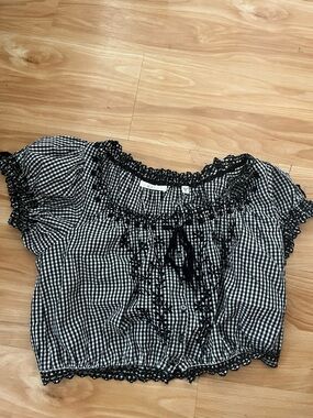 Doen gingham nera top